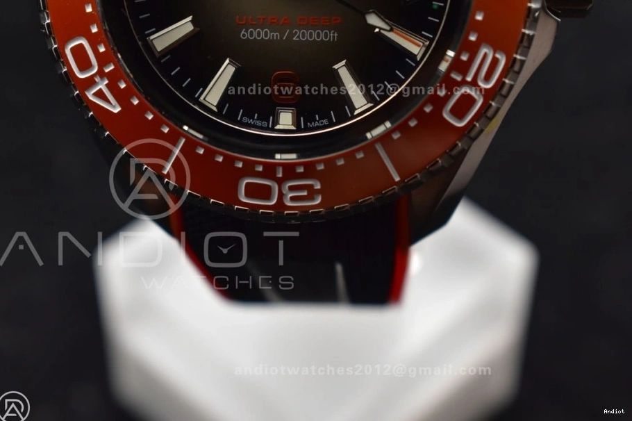 Best Black Gray Orange on 6000M Seamaster Dial Edition Rubber 1:1 Bezel Ceramic A2824 SS Ultra TF Deep Strap 1103